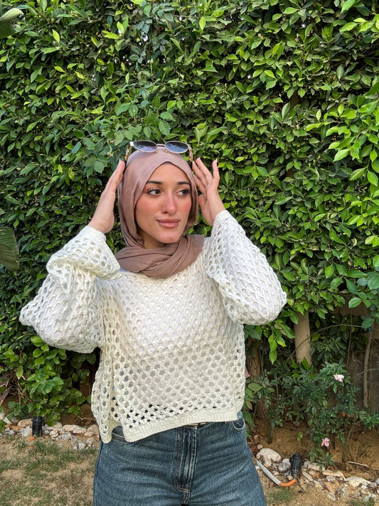 Mesh top- Off white